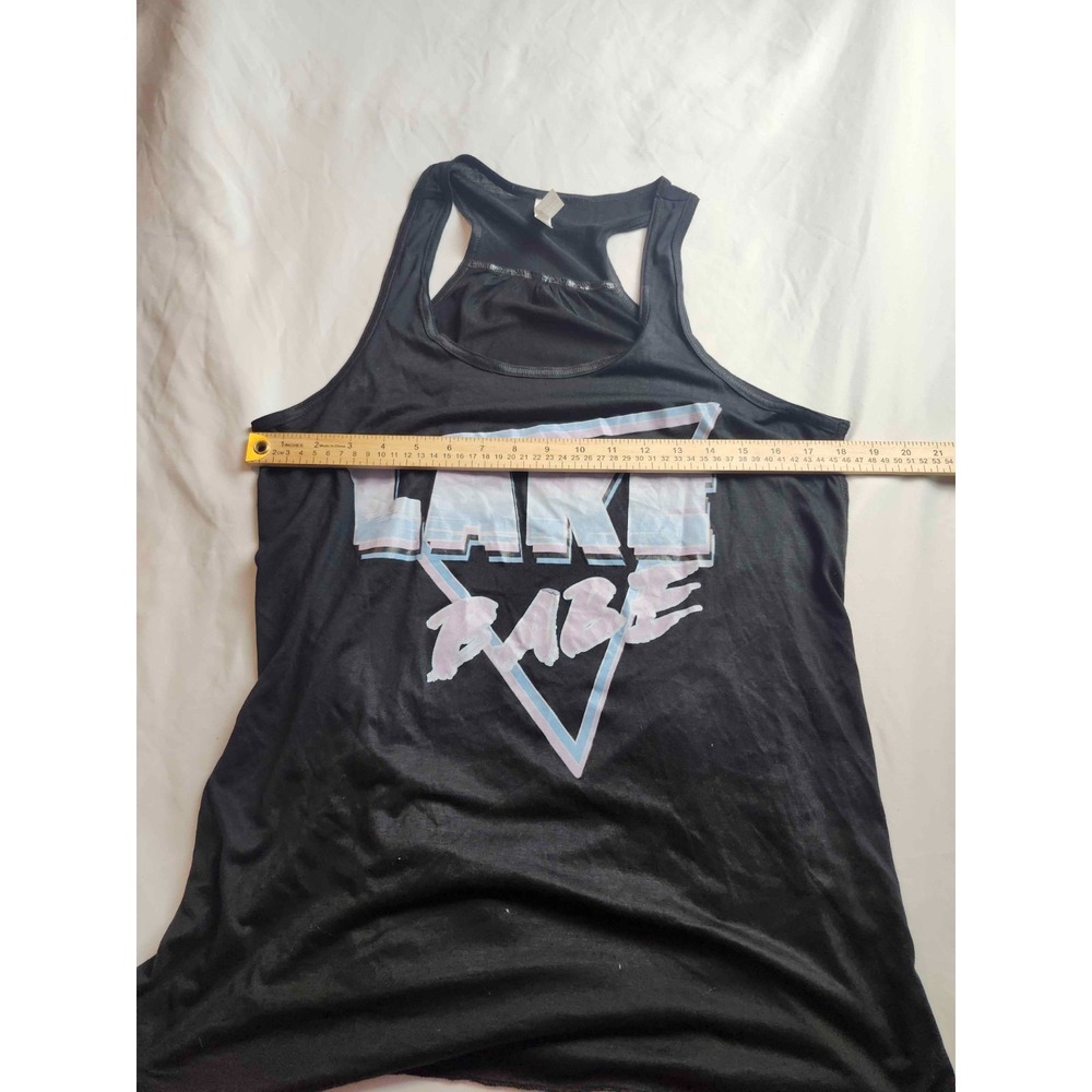 Lake Babe Tank Top Womens Size‎ 2XL Black Summer Festival Chic Athleisure Sporty - Picture 3 of 6